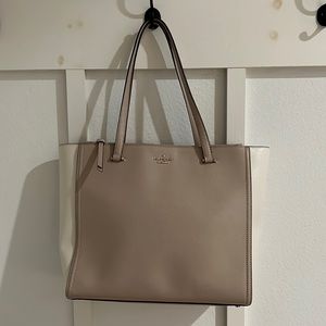 Kate Spade White and Beige Shoulder Bag